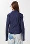 Waist-Sitting Spanish Sleeve Lycra-Free Shirt Loy0001 Dark Blue - 4