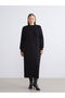 High Collar Knitwear Dress - 6