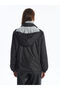 Black Hooded Women's Raincoat - 7