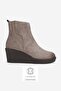 Women's Mink Suede Genuine Leather Size 36-41 Padded Mid-Heel Elastic Ankle Boots