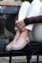 Mira Vison Suede Buckle Detail Flat Sole Women's Flat Shoes - 3