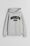 Newyork Brooklyn Usa Printed Boys Girls Children Gray Hooded Hoodie Sweatshirt Hoodie