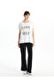 Elastic Waist Textured Women's Trousers