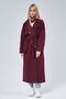Women's Burgundy Oversize Trench Coat – Lined Long Double-Breasted Belted Trench Coat with Double Pockets | - 6