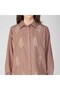 Soft Crepe Ladies Shirt – Collar Neck, Full Sleeves and Embroidery Detailing. - 6