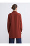 Alita City Farkıyla Lcwaikiki Classic Brown Women's Shirt Tunic with Tie Waist - 5