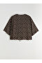 Brown Tie Collar Oversize Women's Kimono - 6