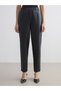 Hilfa New Season Elastic Waist Leather-Look Women's Trousers - 2