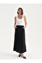Mg trend'en black elastic waist a-line skirt - 3