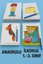 Kindergarten Elementary School Grades 1-2 3. 4. Classroom - Illustrated Word Cards - 34 Flashcards - - 3