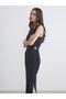Crew Neck Gathered Waist Dress (W5)