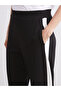 Black Elastic Waist Women's Trousers - 3