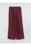 Wide Leg Women's Trousers with Elastic Waist - 8