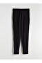 Black Elastic Waist Women's Trousers - 5