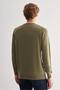 Green Crew Neck Pocketless Comfort Fit Classic Wool Knitwear Sweater 1012255006 - 5