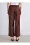 Wide Leg Women's Trousers with Elastic Waist - 5