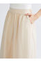 Rmz Gi̇yi̇m Farkiyla Pleated Skirt with Waist Drawstring - 7