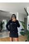 Black Women's Soft Cardigan with Stone Pocket Detail