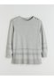 Gray bicycle collar striped women's knitwear sweater from plus-store - 5