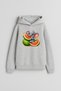 Watermelon Eating Elephant Printed Boys Girls Children's Grey Hooded Hoodie Sweatshirt Hoodie