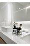 Luxury Black Glass Liquid Soap Dispenser Set - with Premium Wooden Detail and Metal Stand, Stylish Bathroom Toothbrush Holder Set