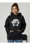 Flowered Bike Printed Oversize Unisex Women/Men Hooded Sweatshirt
