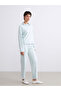 Alita City Lcw Vision Turquoise High Neck Oversize Women's Sweatshirt with a Difference - 2