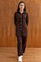 Women's Patterned Shirt and Pants Two-Piece Set - 5
