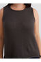 Brown Plus Size Crew Neck Women's Knitwear Sweater - 3