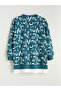 Lcw Modest Petrol Crew Neck Patterned Women's Sweatshirt Tunic - 6