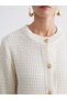 Alita City Lcwaikiki Classic White Knitwear Women's Cardigan with a Difference - 3