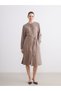 Peak New Season Crew Neck Linen Look Shirt Dress