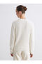 Alita City Lcwaikiki Classic White Knitwear Women's Cardigan with a Difference - 4