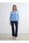 Lcwaikiki Classic Blue Striped Poplin Women's Shirt - 2