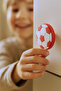 5 Pcs Soccer Ball Kids Room Furniture Handle Set - Polyester - Single Screw Cabinet and Drawer Handles - 3