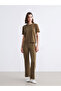 Esvab • Modern & Distinctive Zero Roba Collar Embroidered Women's T-Shirt - 3