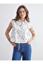 Two Mt Shop Quality Lcwaikiki Classic White Patterned Women's Shirt