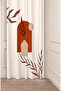 Leaf Vase Bohemian Minimalist Beige Cream Patterned Special Design Digital Printed (Single Wing) Stylish Background Curtain