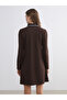 Brown Polo Neck Mini Dress - 5