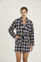 Men's Single Robe Plaid Patterned - 5