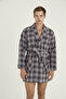 Men's Single Robe Plaid Patterned - 6