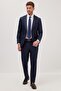 Men's Slim Fit Mono Collar Dark Navy Blue Suit