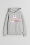 Sweet Rabbit Printed Boys Girls Children Gray Hooded Hoodie Sweatshirt Hoodie