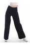 Wide Leg Women's Black Colorfast Loose Jeans Palazzo Pants