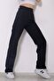 Black Wide Leg Comfortable Fit Wide Leg Women's Jeans - 2