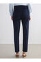 Lcwaikiki Classic Navy Blue Narrow Fit Velvet Women's Trousers - 4