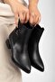 Women's Leather Elastic & Buckle Boots & Booties 4cm Heel L01 - 4