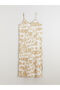 Özmarka New Season V-Neck Patterned Dress - 6