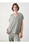 V-Neck Oversize Women's T-Shirt
