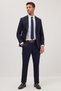 Men's Slim Fit Mono Collar Lycra Flexible Fabric Navy Blue Suit - 5